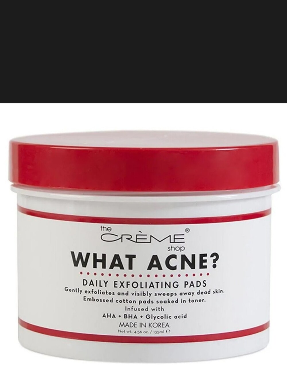 The creme shop What Acne? Daily Exfoliating Pads — White & Red
